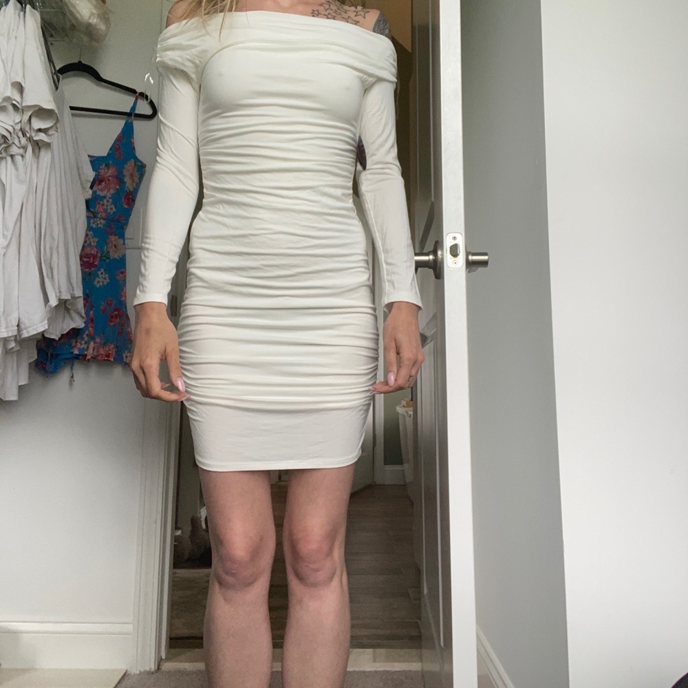 White off the shoulder dress